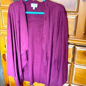 Plum flared collar, light jacket